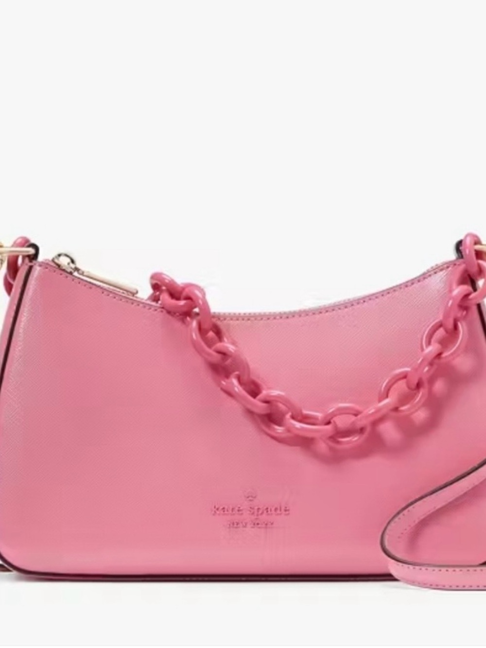 kate spade bright pink Madison crossbody bag with chain handle